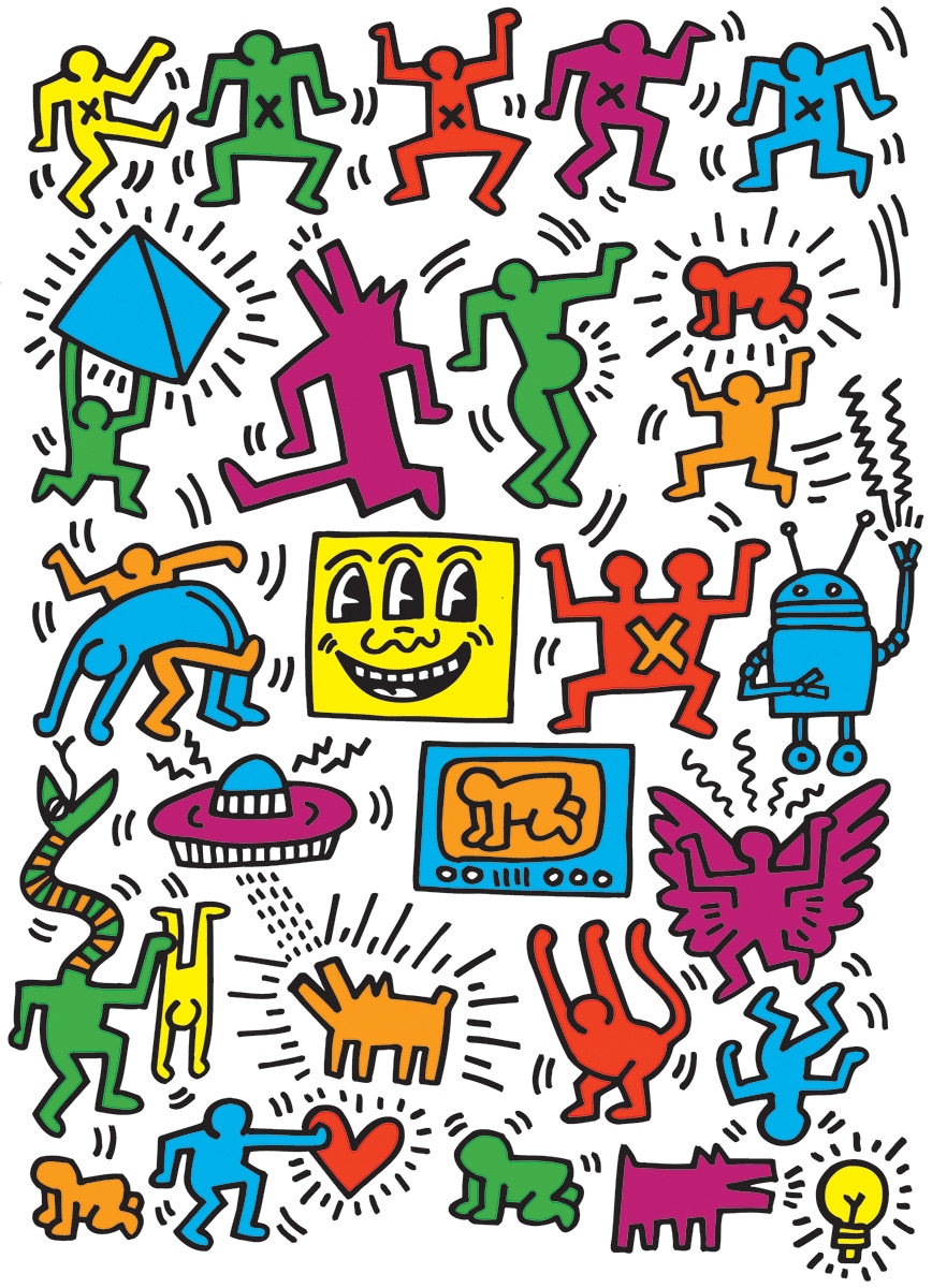 Keith Haring Collage 1000pc Puzzle z Science Learning Toy Store