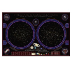 Wonders of the Constellations Space Chart by Round World Products