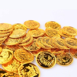 Gold Pirate Doubloon by Squire Boone