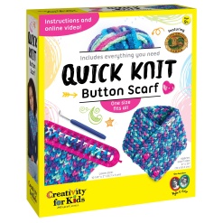 Quick Knit Button Scarf by Creativity for Kids
