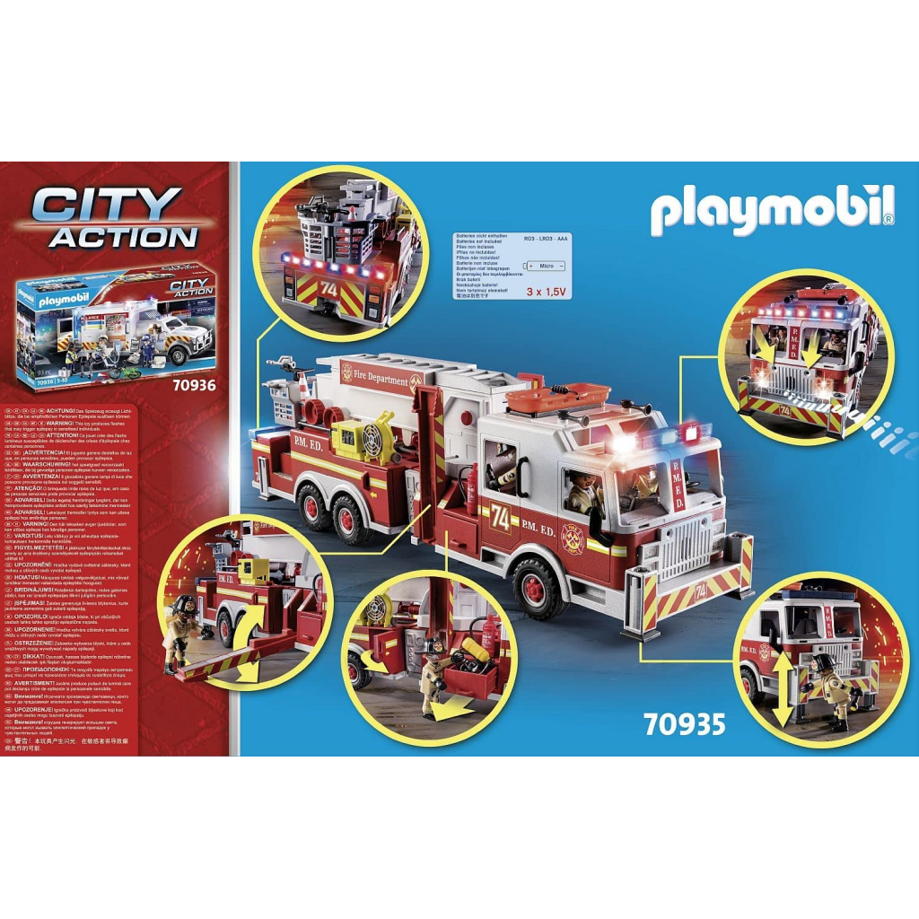 Playmobil Rescue Vehicles: Fire Engine with Tower Ladder